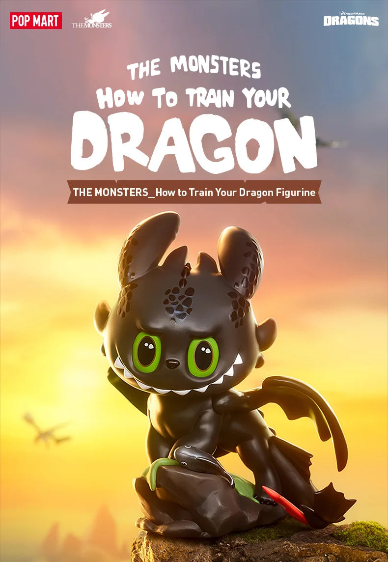 POPMART ラブブ How to Train Your Dragon Genuine Pop Mart The Monsters Labubu - How to Train Your Dragon