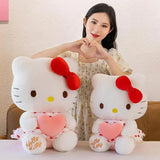 Sanrio Hello Kitty Plush Pink Heart Red Polka Dot Dress