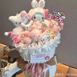 Kawaii Kuromi My Melody Hello Kitty Plush Doll Bouquet Sanrio