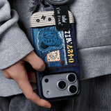 Genuine POP MART Hirono Road Journal Series-Knitted Patchwork iPhone Case for iPhone 17 Pro/ 17 Pro Max