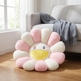 Japan Sunflower Face Plush Seat Cushion Rainbow Flower