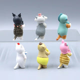 Mofusand x Sanrio Mini Kawaii Figure Set Shark Cat Kuromi Hello Kitty Hangyodon - LoveJojo