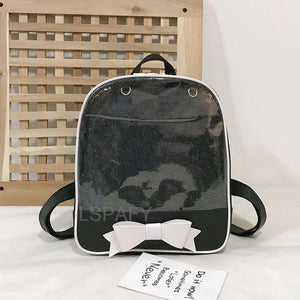 Clear Transparent Bow School Backpack Rucksack Japanese School - LoveJojo