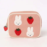 Miffy Strawberry Series Embroidered Makeup Storage Case