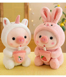 Bubble Tea Pig Plush - LoveJojo