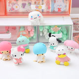 Set of 12 Sanrio Toys Kawaii Eraser Kuromi Cinnamoroll My Melody Hello Kitty Figures