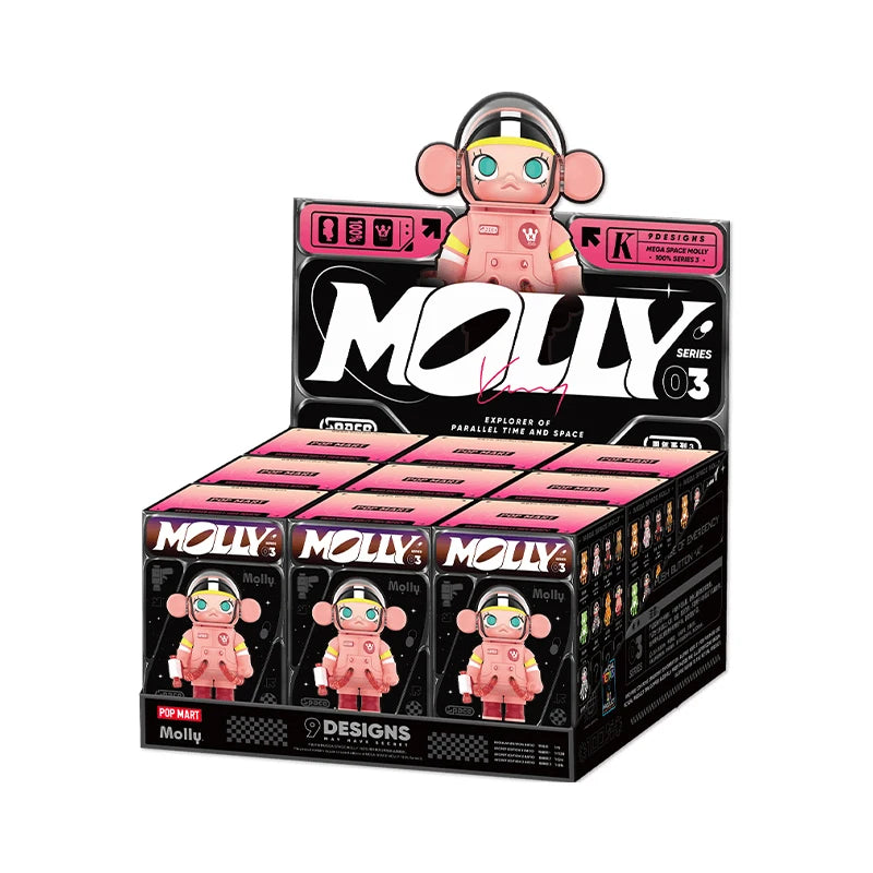 MEGA SPACE MOLLY 100%シリーズ3 アソートボックス Genuine Pop Mart Mega Space Molly 100% Series 3 Blind Box Figures