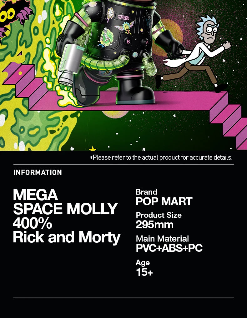 Genuine Pop Mart Mega Space Molly 400% Rick and Morty