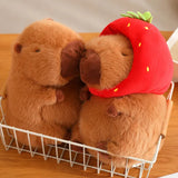 Kawaii Snack Attack: Hamburger Capybara Dog Pig Capibaras Pizza Bubble Tea Cushion Plush