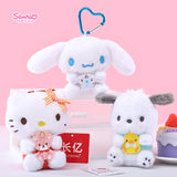 Sanrio Hello Kitty Kuromi Melody Pochacco Cinnamoroll Plush Pendant Keychain
