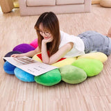 Japan Sunflower Face Plush Seat Cushion Rainbow Flower - LoveJojo