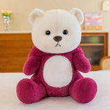 28/40cm Cute Rose Red Bear Plush Toys Animals Soft Stuffed