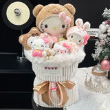 Sanrio Hello Kitty Plush Bouquet My Melody Cinnamoroll Kuromi Kawaii Flowers