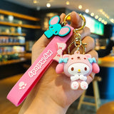 Kawaii Hello Kitty Keychain Sanrio My Melody Kuromi Cinnamoroll Car Key Ring Keychain - LoveJojo