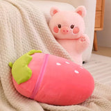 Bunny Taiyaki Plush Toys Cute Strawberry Pig Rabbits - LoveJojo