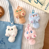 Cute Plush Cat Keychain – Kawaii Long Tailed Doll, Bag Pendant Accessory - Dimensions: 7.5 * 11cm, 7.5 * 10.5cm