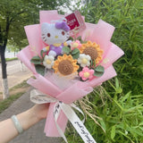 Sanrio Hello Kitty Kuromi Cinnamoroll My Melody Artificial Plush Flower Bouquet