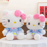 Sanrio Hello Kitty Big Pink Bow Blue Lace Dress Plushie