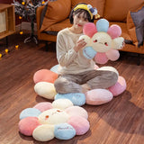 Smiley Sunflower Flower Plush Donut Pet Cushion Mat Pillow Pastel