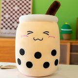 Cute Bubble Tea Plush Toy Stuffed Milk Tea Soft Boba Fruit Tea Cup Plushie