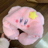Kirby Kawaii Pink Hooded Travel Pillow