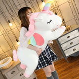 Giant Unicorn Plush Multicoloured, Pink, White, Yellow, Blue (up to 80cm) - LoveJojo