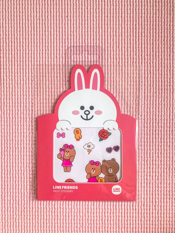 Line Friends Characters Set of Deco Sticker Sheets