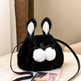 Plush Faux Fur Rabbit Bunny Bag Backpack Rucksack Handbag