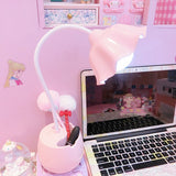 Flower LED Night Light Pen Pot Holder Bedroom Indoor Lighting Decor Lamp Pink