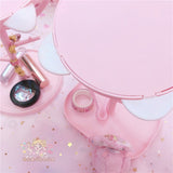 Pink Cat Makeup Mirror Dressing Table Princess Mirror With Storage Box