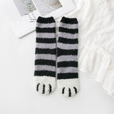 Fluffy Fuzzy Animal Cat Paw Print Socks Warm for Winter and Cold Weather