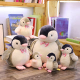 Penguin Plush With Bowtie Grey Red Blue Black White Pink
