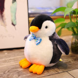 Penguin Plush With Bowtie Grey Red Blue Black White Pink