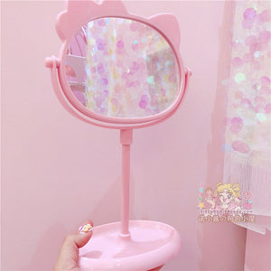 Pink Hello Kitty Mirror Make Up Desk Mirror - LoveJojo