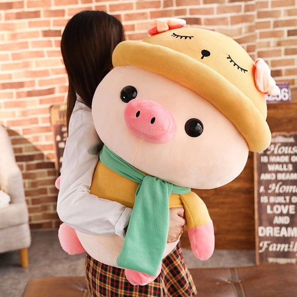 1pc 25/35/50cm Lovely Colorful Pig with Clothes Stuffed Cute Animal Pig Plush Toys for Children Kids Appease Doll Birthday Gift