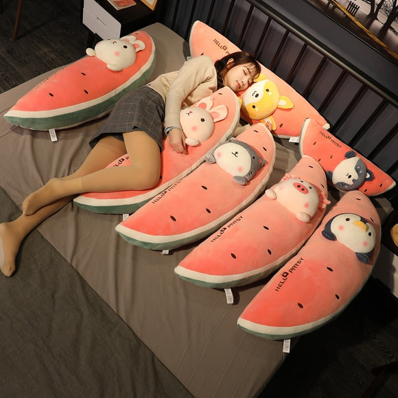 Watermelon Plush - Cat, Husky, Pig, Rabbit, Shiba Inu, Penguin - Various Sizes up to 100cm