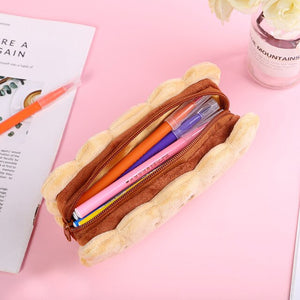 Cookie Biscuit Pencil Pen Case Plush