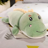 Kawaii Dinosaur Plush Cushion Big Green, Blue, Pink (up to 120cm) Alligator Crocodile
