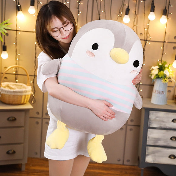 Big Penguin Plush White and Grey (up to 70cm)