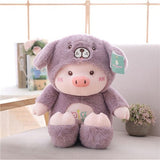 30/60cm Kawaii Pig Stuffe Plush Doll Cosplay Cat&Bear&Dog Toy Baby Soft Animal Pig Pillow Children Girl Birthday Christmas Gift