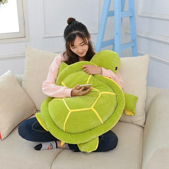 Large Green Turtle Sleeping Pillow Stuffed Plush Toy Birthday Gift