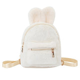 Children School Bag Plush Faux Fur Mini Rabbit Ears Kids Backpacks Girls Children School Kindergarten Shoulder Mini Backpacks