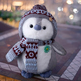 Cosy Penguin With Scarf and Hat Plush Winter Christmas 20cm, 25cm, 35cm or 45cm