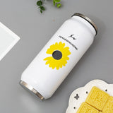 Cute Strawberry Insulated Water Bottle Stainless Steel Thermos Portable Wide Mouth Can Cup Travel Bottle 500ml