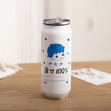 Cute Strawberry Insulated Water Bottle Stainless Steel Thermos Portable Wide Mouth Can Cup Travel Bottle 500ml