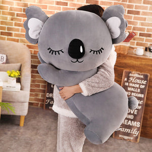 Sleeping Koala Plush Giant 35cm, 50cm, 60cm or 75cm Pink or Grey