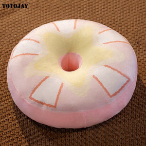 Smiley Sunflower Flower Plush Donut Pet Cushion Mat Pillow Pastel - LoveJojo