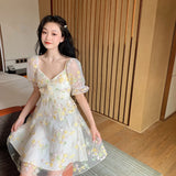Vestido de Mujer Sukienka Vintage Cottagecore Aesthetic Cute Harajuku Kawaii Pink Sundresses Summer Dress Vestidos