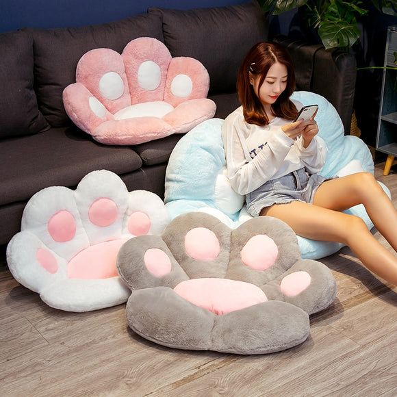 Kawaii Paw Pillow Animal Seat Cushion Stuffed Cat Paw Plush Sofa Indoor Floor Home Chair